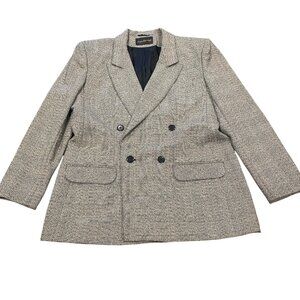 Giorgio Sant' Angelo Women's Sz 14 Gray Blazer Wool Office Work Business